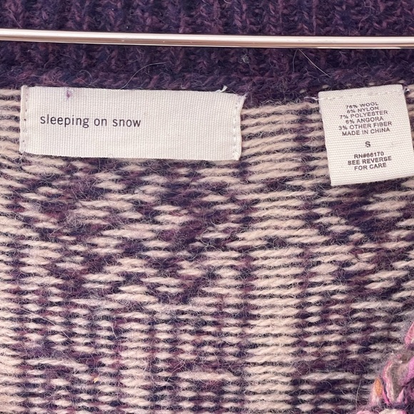 Sleeping on Snow Purple, Pink & Cream Sweater Jacket - Picture 8 of 8